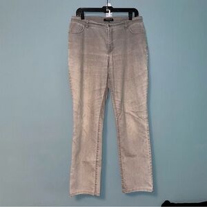 Lafayette 148 Straight Leg Light Grey Jeans Size 10